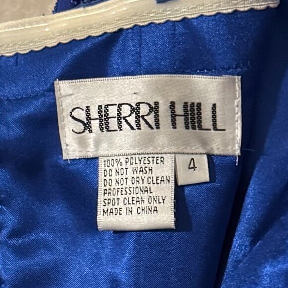 Sherri Hill Royal Blue Crystal Embellished Gown, Style 8545, Sz 4 - Picture 9 of 14